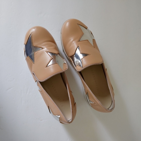 Stella McCartney Star Binx Slip-on Loafers Platform Sneakers Sz 36 US 6 Peach - Picture 12 of 16